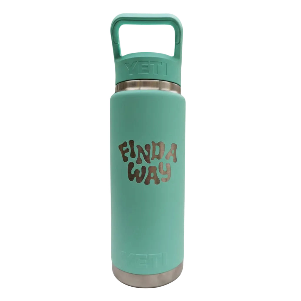 Find a Way 26oz Yeti Bottle with Straw Cap in Seafoam
